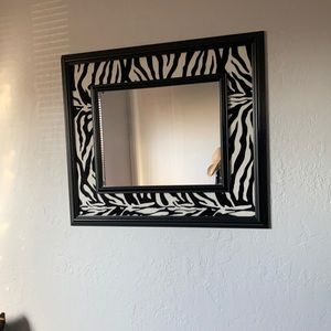 Zebra print Framed mirror